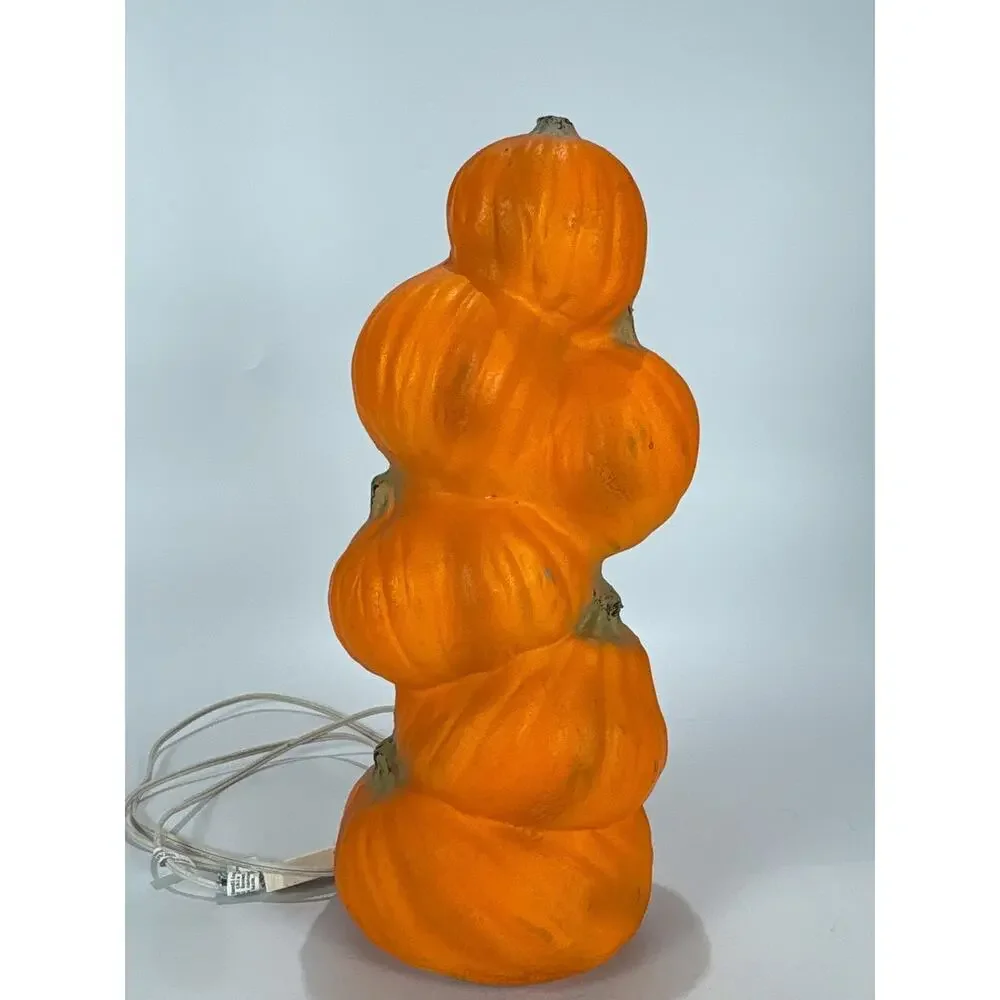 Gemmy Lighted Halloween Stacked Pumpkin Totem Foam Mold 15